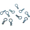 Shinny Blue Micro Body Clips (10) photo