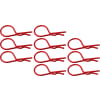 Red bent Body Clips 28mm long 1.2mm wire (10) photo