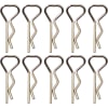 discontinued  chrome Triangle Bend Body Clips (10) photo