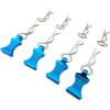 1/10 Light Blue Aluminum EZ Pulls (4) Body Clips (8) photo