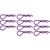 Purple bent Body Clips 35.7mm long 1.8mm wire (10) photo