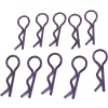 Purple bent Body Clips 28.8mm long 1.5mm wire (10) photo