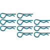 Blue bent Body Clips 27.6mm long 1.42mm wire (8) photo