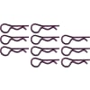 Purple bent Body Clips 28mm long 1.4mm wire (10) photo