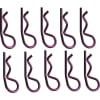 Purple bent Body Clips 28mm long 1.4mm wire (10) photo