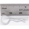 Silver bent Body Clips 26.7mm long 4.3mm wire (10) photo