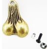 discontinued Metal Dangler Balls Truck Nuts (Antique Gold) (toy) photo