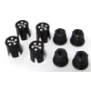 discontinued Aluminum Wheel Nut Caps and M4 Nuts (Black)(4) - Fl photo