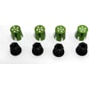 Aluminum Wheels Nut Caps and M4 Nuts (Green)(4) - Flat Head photo