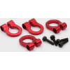 1/10 Scale Aluminum Red Tow Shackle D-Rings (4) photo