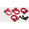 1/10 Scale Aluminum Red Tow Shackle D-Rings (4) photo