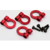 1/10 Scale Aluminum Red Tow Shackle D-Rings (4) photo