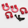 1/10 Scale Aluminum Red Tow Shackle D-Rings (4) photo