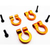 1/10 Scale Aluminum Orange Tow Shackle D-Rings (4) photo