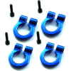 1/10 Scale Aluminum Blue Tow Shackle D-Rings (4) photo