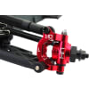 Aluminum Aluminum Caster RED W/King Pins - ARRMA 2WD photo