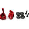 Aluminum Oversize bearing Knuckle (RED) - ARRMA 2WD photo