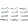 Silver bent Body Clips 17.3mm long 1mm wire (10) photo