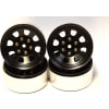 Black Steel 1.9 Beadlock 6-Lug Wagon Wheels 12mm Hex (4) photo