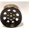 Black Steel 1.9 Beadlock 6-Lug Wagon Wheels 12mm Hex (4) photo