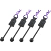 Purple bent Body Clips 22.3mm long 1.2mm wire (4) photo