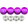 Purple Aluminum M4 Screw Head Caps and Washers (4) photo