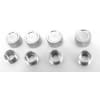 discontinued Silver Aluminum M3 Screw Head Caps and Washers (4) photo