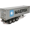 1/14 40ft 3-Axle Maersk Shipping Container W/ Semi-Trailer Kit photo