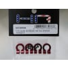 1/10 Scale Aluminum Red Tow Shackle D-Rings (4) photo