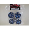 Blue Aluminum 5 Spoke Wheels (4) - Losi Mini LST photo