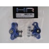 Aluminum Axle Carriers W/ Bearings & Carbon Arms (Blue) - Tra photo