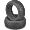 Ellipse Blue Compound Tires Fits 2.2 Buggy Front Wheel photo