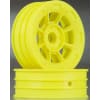 Hazard 1.9 inch RC10 Front Wheels Yellow (2) photo