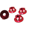 Red Aluminum M4 Serrated Wheel Nuts photo