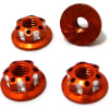 Orange Aluminum M4 Serrated Wheel Nuts photo