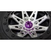 Purple Aluminum M4 Serrated Wheel Nuts photo