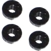 Black Aluminum M5 Serrated Flange Wheels Nuts (4) photo