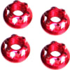 Red Aluminum M5 Serrated Flange Wheel Nuts photo