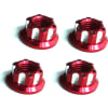 Red Aluminum M5 Serrated Flange Wheel Nuts photo