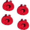 Red Aluminum M5 Serrated Flange Wheel Nuts photo