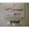 Green Aluminum M5 Serrated Flange Wheel Nuts photo