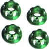 Green Aluminum M5 Serrated Flange Wheel Nuts photo