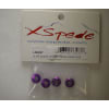 Purple Aluminum M5 Serrated Flange Wheels Nuts photo