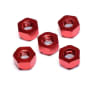 M4 Aluminum Locknuts with Nylon Inserts (5)(Red) photo