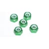 M4 Aluminum Locknuts with Nylon Inserts (5)(Green) photo