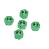 M4 Aluminum Locknuts with Nylon Inserts (5)(Green) photo