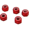 M5 Aluminum Locknuts with Nylon Inserts (5)(Red) photo