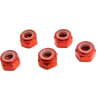 M5 Aluminum Locknuts with Nylon Inserts (5)(Orange) photo