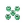 M5 Aluminum Locknuts with Nylon Inserts (5)(Green) photo