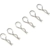 Silver bent Body Clips 18mm long .82mm wire (6) photo